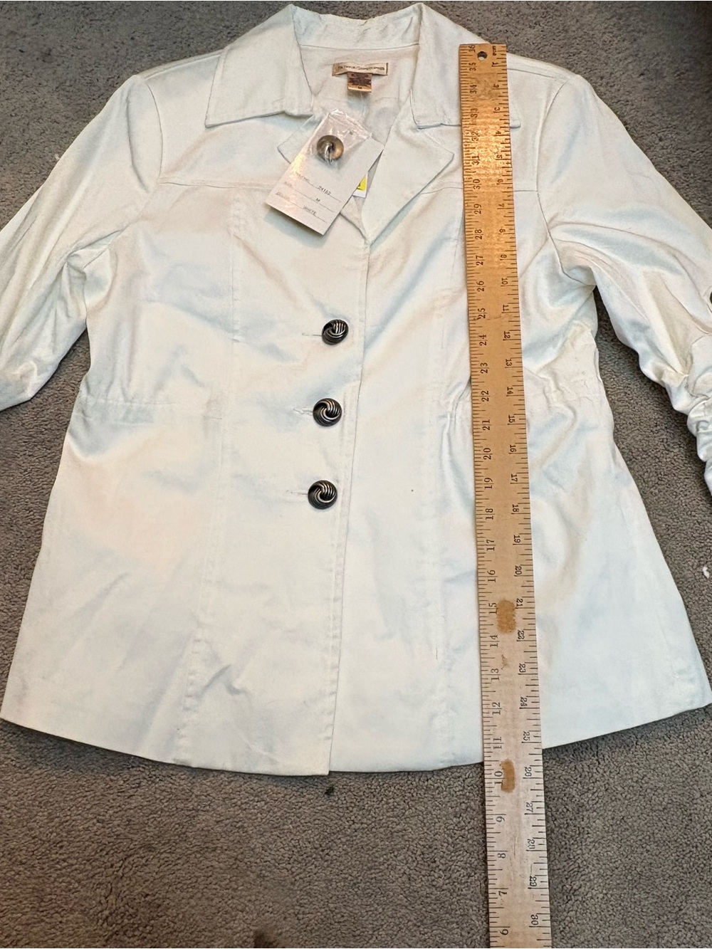 Women's Light Blue Tailored Button-Front Blazer